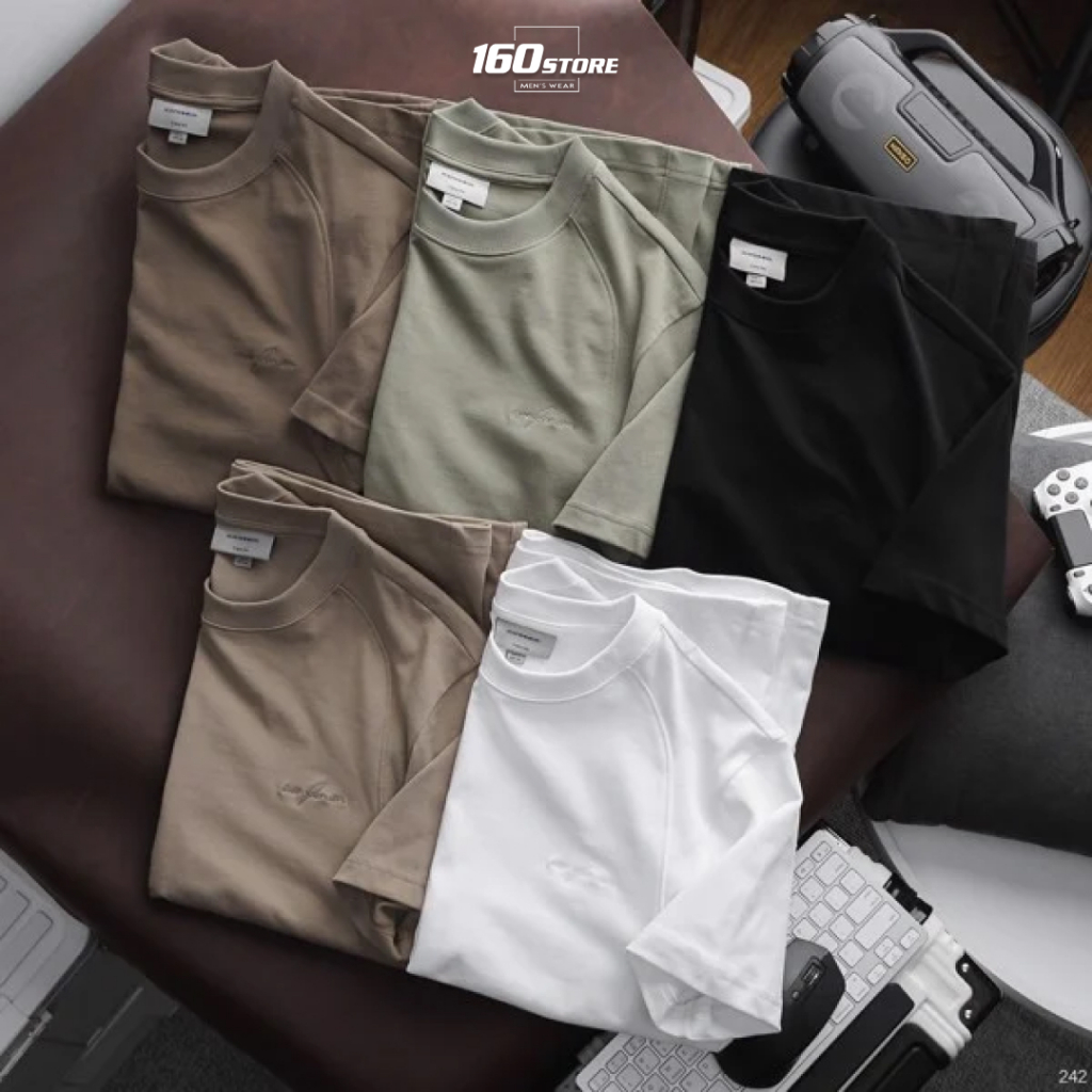 Áo thun nam Premium Cotton ICDN Basic chất liệu premium cotton mềm mại co giãn tối đa - ATID0242