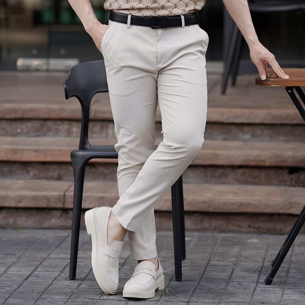 Quần tây nam ICDN Hidden Elastic Waist Trousers phối lưng rút form slim ôm dáng - QTID0034