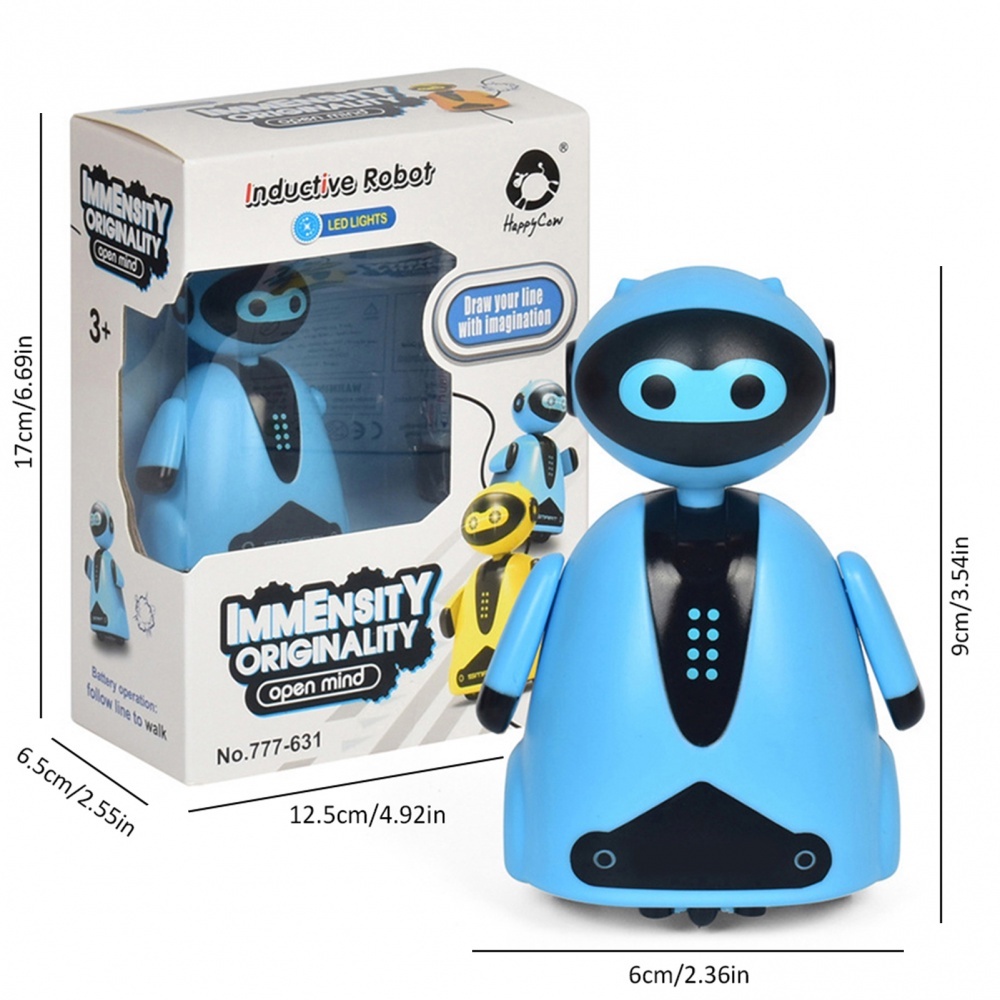Đồ chơi robot thông minh cảm ứng chạy theo nét vẽ cho bé kèm bút và pin, quà tặng sinh nhật cho bé