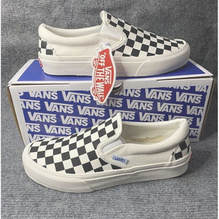 Giày vans caro lười đen trắng hàng cao cấp nam nữ full size ahri.sneaker full box bill