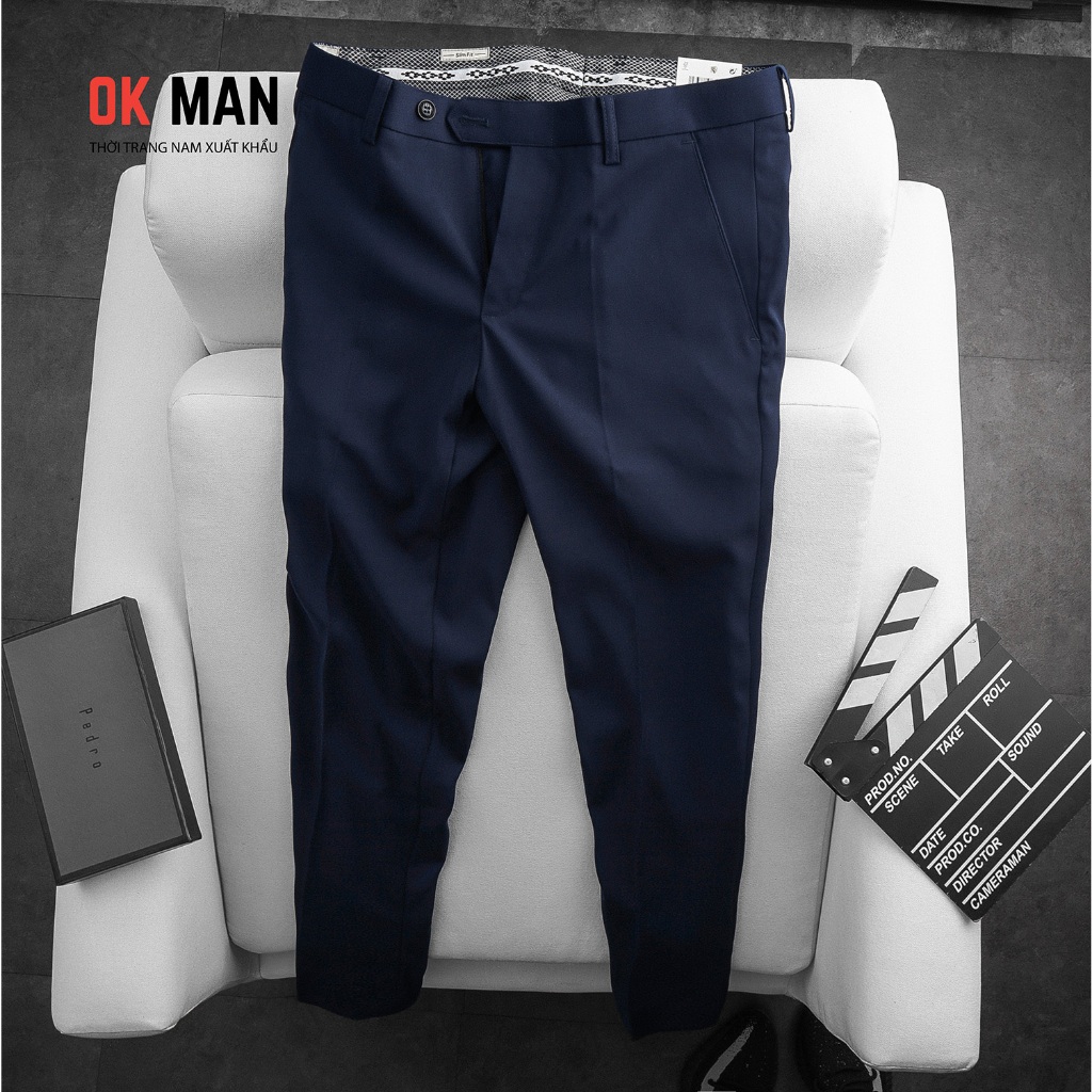 Quần âu nam, form slimfit, 6 màu, co giãn tốt, OkMan