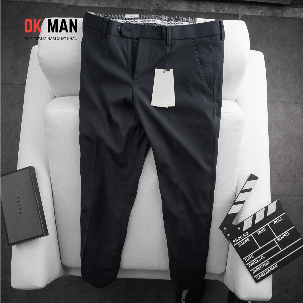 Quần âu nam, form slimfit, 6 màu, co giãn tốt, OkMan