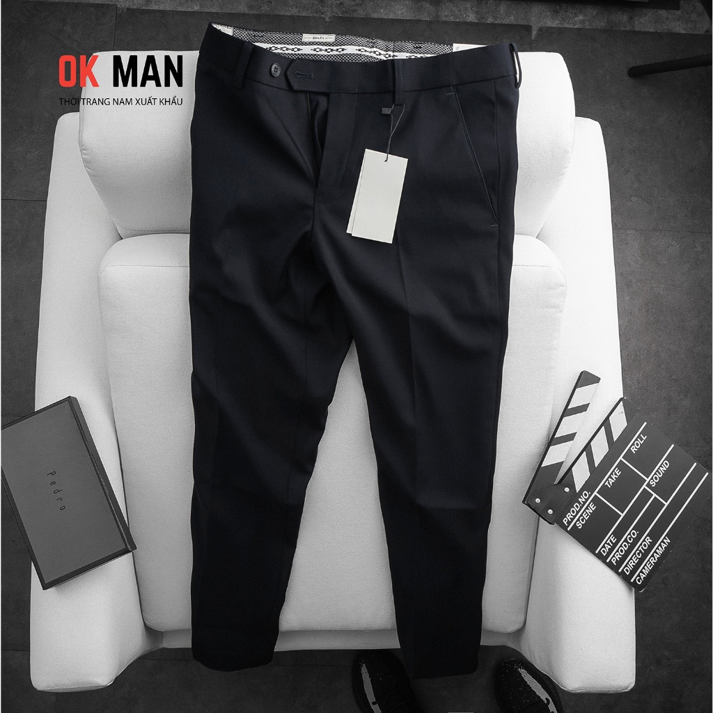 Quần âu nam, form slimfit, 6 màu, co giãn tốt, OkMan