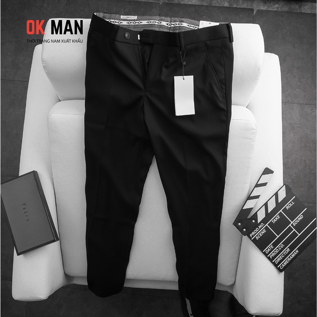 Quần âu nam, form slimfit, 6 màu, co giãn tốt, OkMan