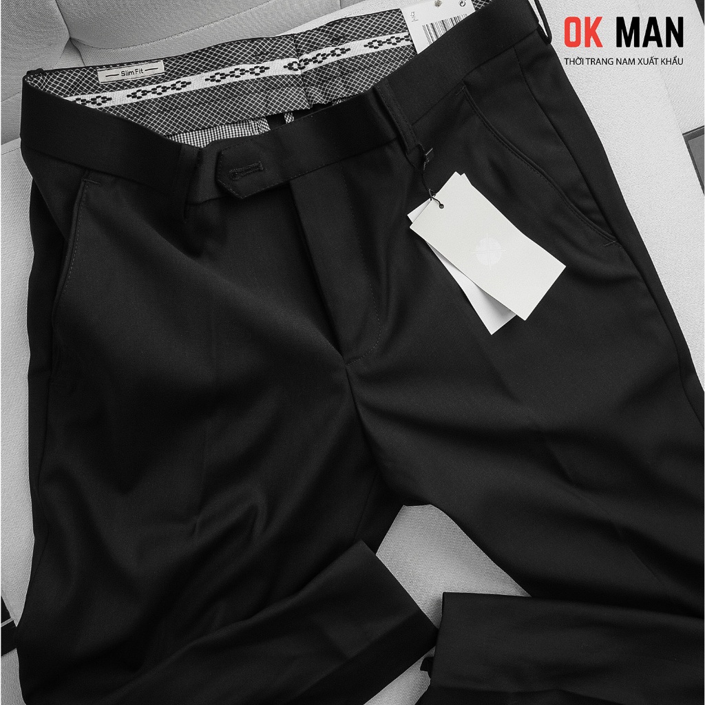 Quần âu nam, form slimfit, 6 màu, co giãn tốt, OkMan
