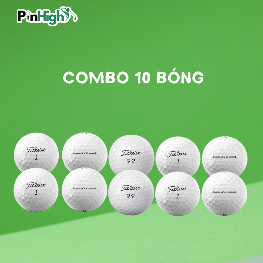 Combo 10 bóng Golf cũ các loại Titleist, Honma, callaway, taylormade, Volvik bóng tập golf các loại giá tốt Pinhigh