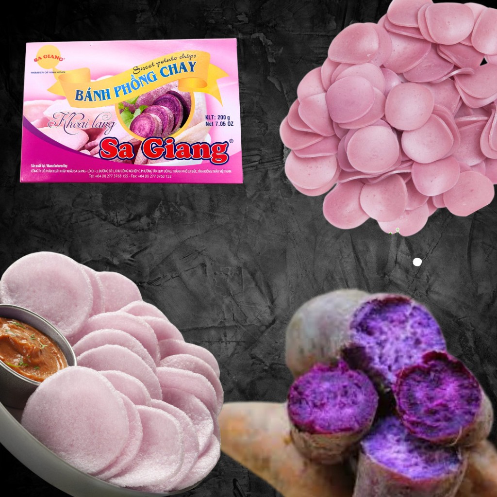 Bánh phồng chay khoai lang 200g - Sa Giang
