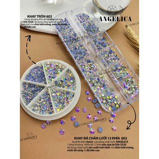 Đá Chân Lưới Nail 12 Khía Crystal Ab Đính Móng ANGELICA 602 KANG