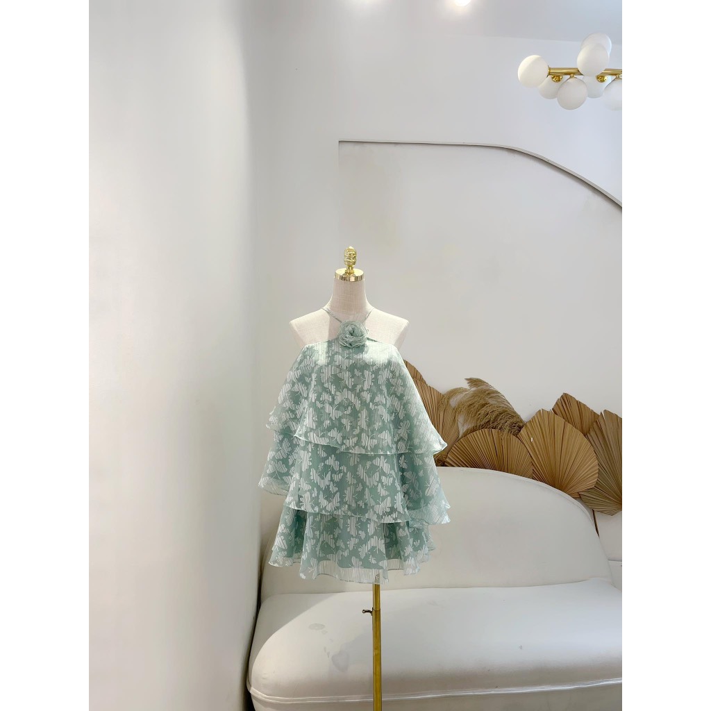 TIELA Set áo và chân váy tơ hồ điệp - Davika Set