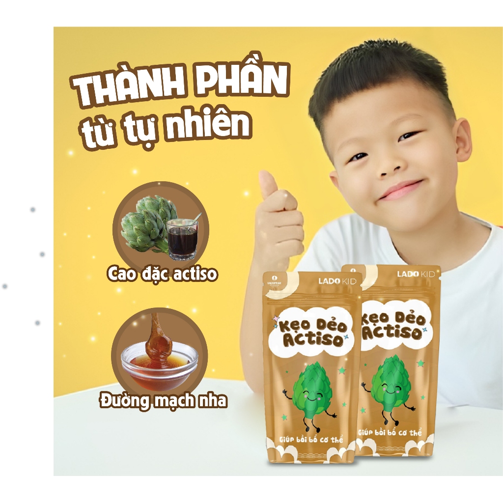 LADO KID KẸO DẺO ACTISÔ TÚI ZIP 40G