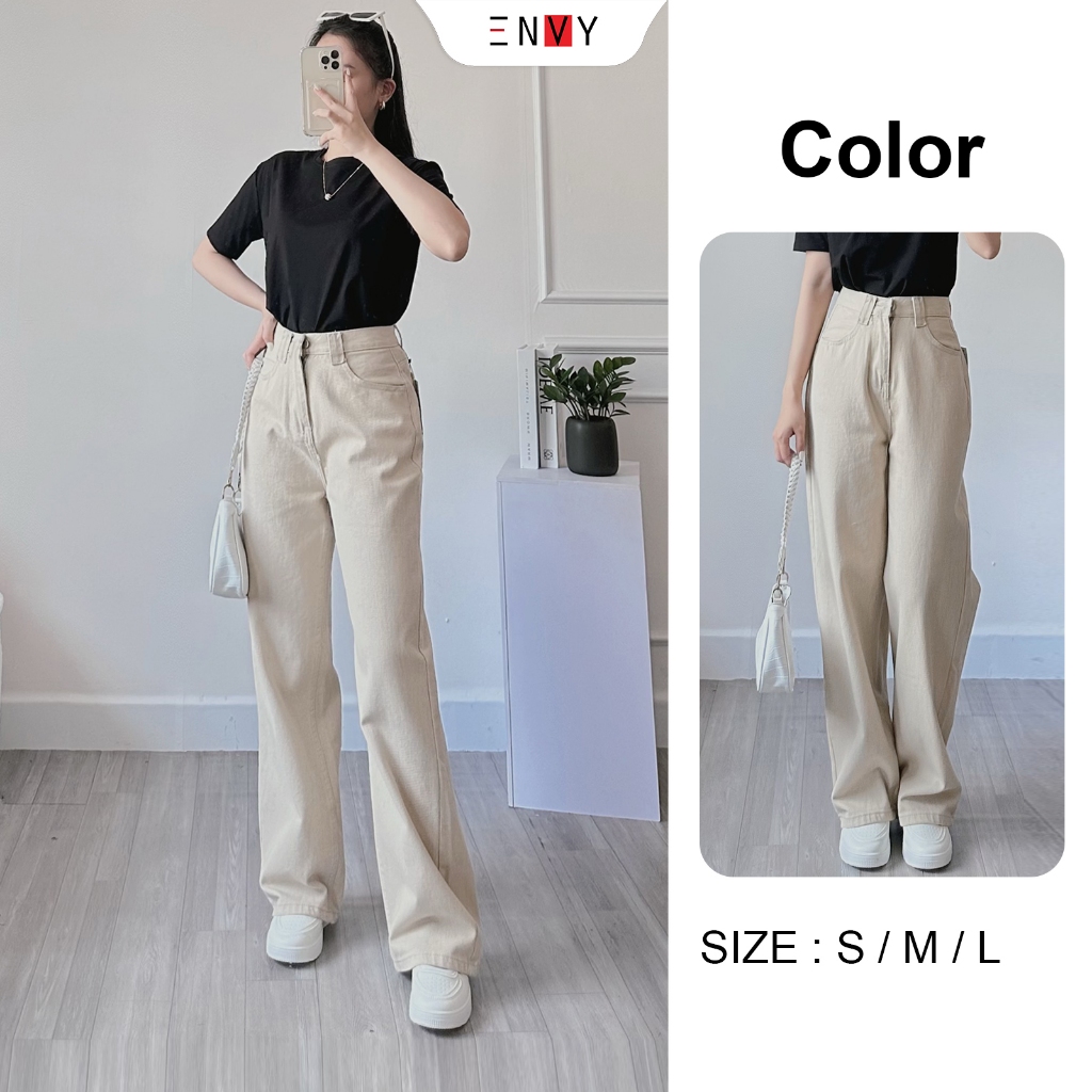 Quần Kaki Ống Suông (Dài 100cm) ENVY J85 Tôn Dáng