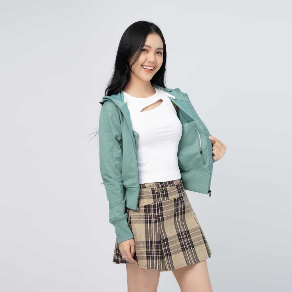 Áo khoác nữ croptop chống uv, chống nắng và kháng khuẩn _ Gavani hoz ultra-sun SJ2