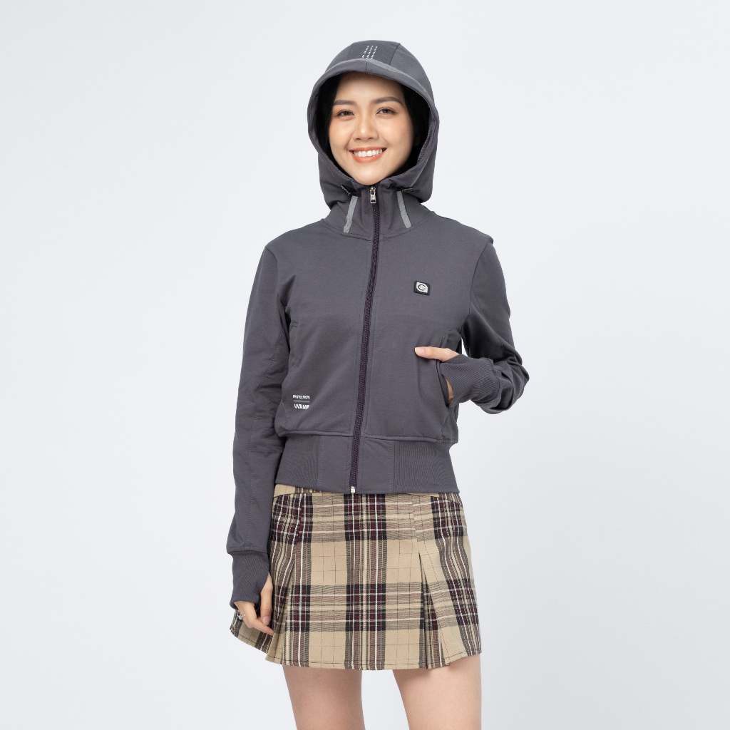 Áo khoác nữ croptop chống uv, chống nắng và kháng khuẩn _ Gavani hoz ultra-sun SJ2