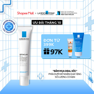 Kem Dưỡng Giúp Cải Thiện Bề Mặt Da, Giảm Mụn Đầu Đen Và Giảm Bóng Nhờn La Roche Posay Effaclar K+ 40ml