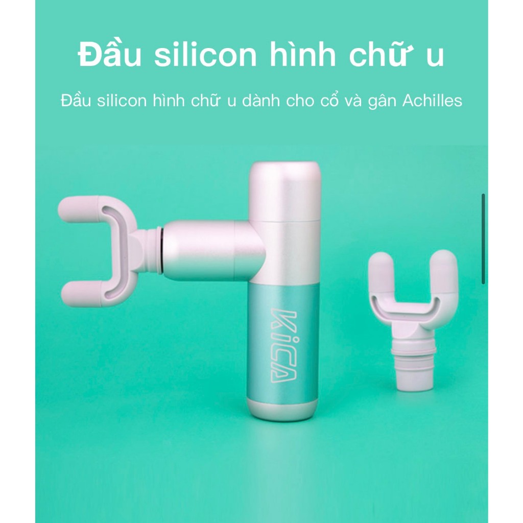 Súng Massage Cầm Tay Kica Mini Hỗ Trợ Mát Xa Chuyên Sâu, Giảm Đau Cơ, Cứng Khớp - Chính Hãng Bảo Hành 12 Tháng