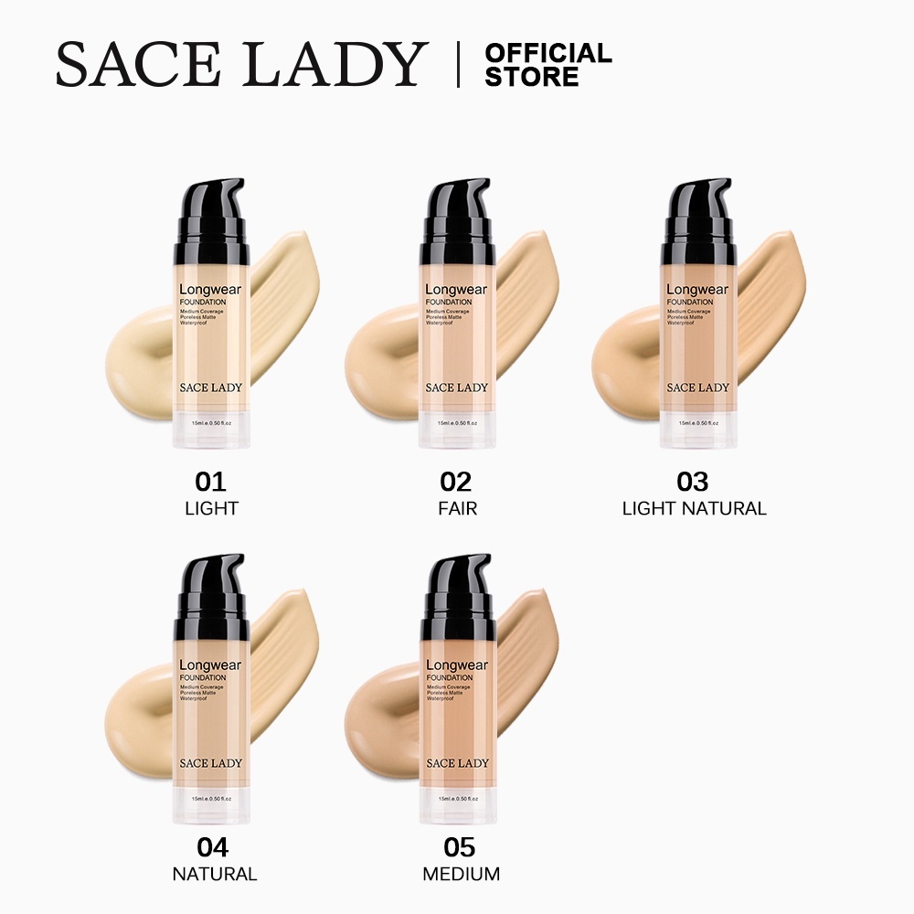 Kem Nền SACE LADY che khuyết điểm Chống Thấm Nước Lâu Trôi 15ml SL222