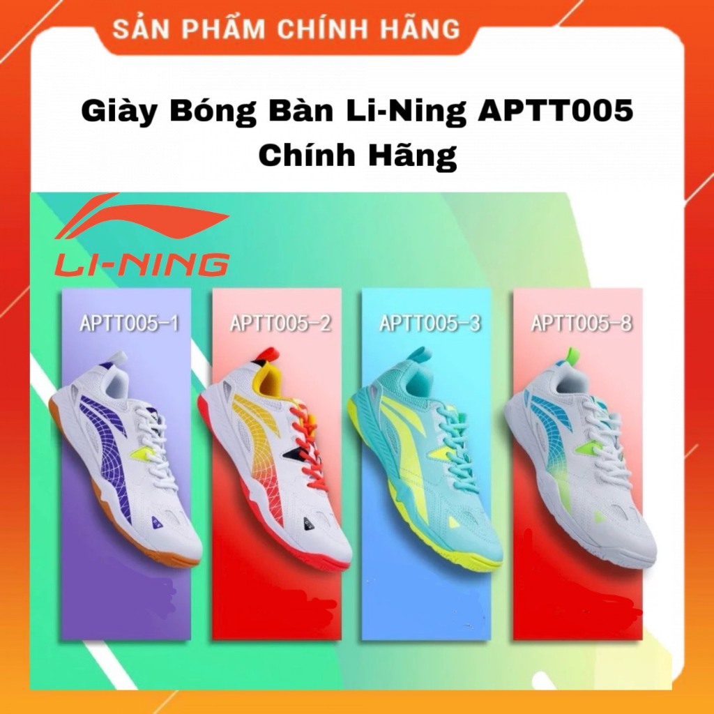 Giày Bóng Bàn - Cầu Lông Li-Ning APTT005 Cao Cấp - Hàng Chính Hãng Lining