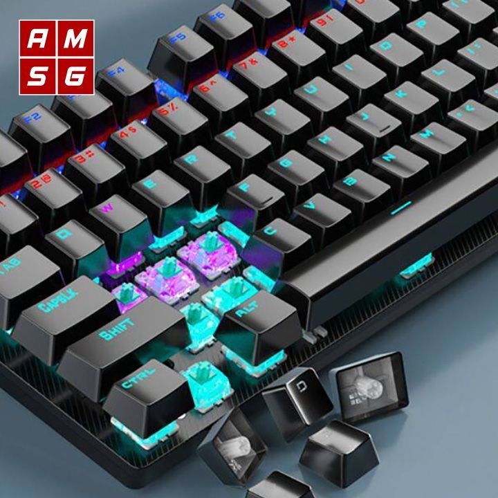 Bàn Phím Cơ, Bàn Phím Cơ Gaming BlueSwitch AULA LED Chính Hãng