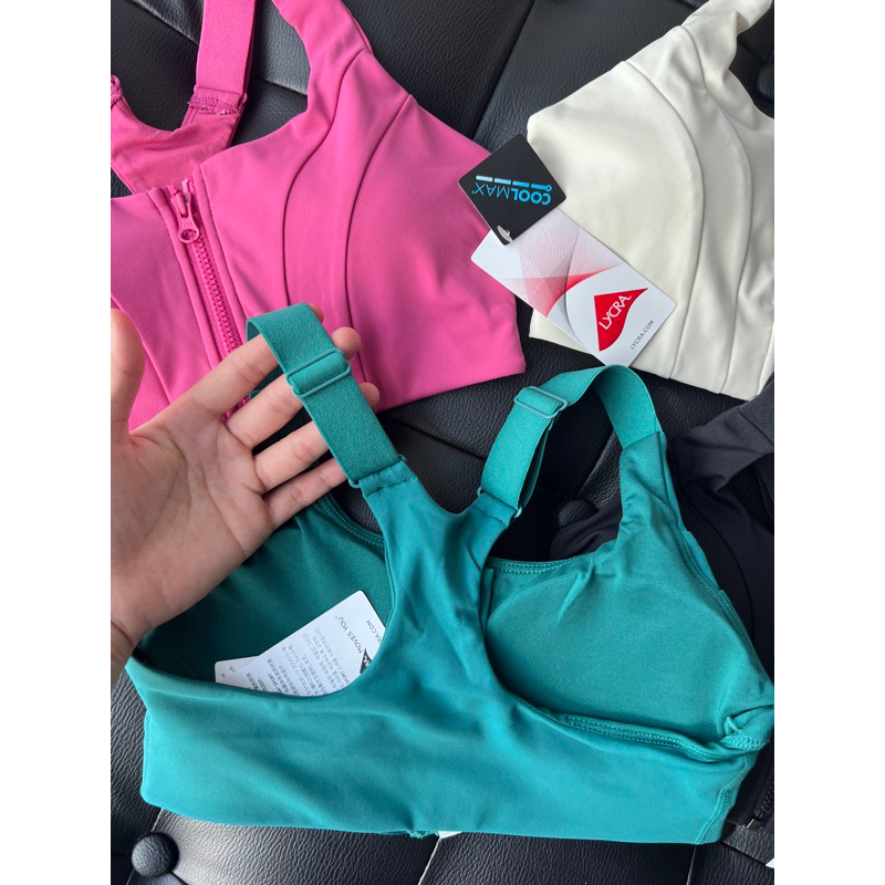 Áo bra khoá Lulu Lycra chính hãng chất mềm co giãn tốt