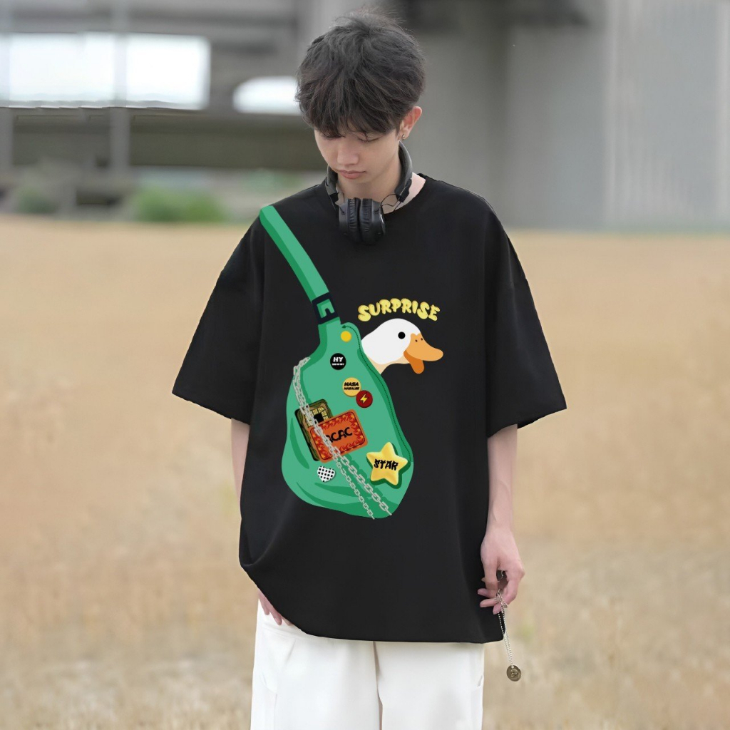Áo thun tay lỡWEED EVERYDAY Vịt túi xanh 1492 form rộng unisex nam nữ
