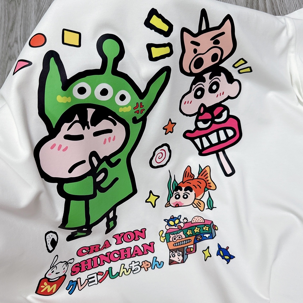 Áo thun tay lỡWEED EVERYDAY Shinchan Áo xanh 1490 form rộng unisex nam nữ