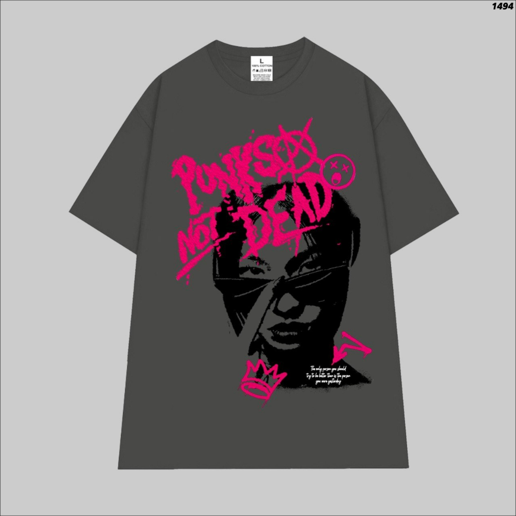 Áo Phông Form Rộng WEED EVERYDAY Cotton 100 Cô gái đeo kính 1494 Tay Lỡ Unisex