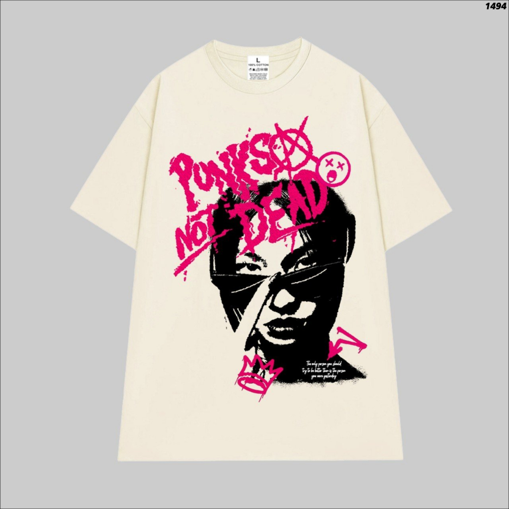 Áo Phông Form Rộng WEED EVERYDAY Cotton 100 Cô gái đeo kính 1494 Tay Lỡ Unisex