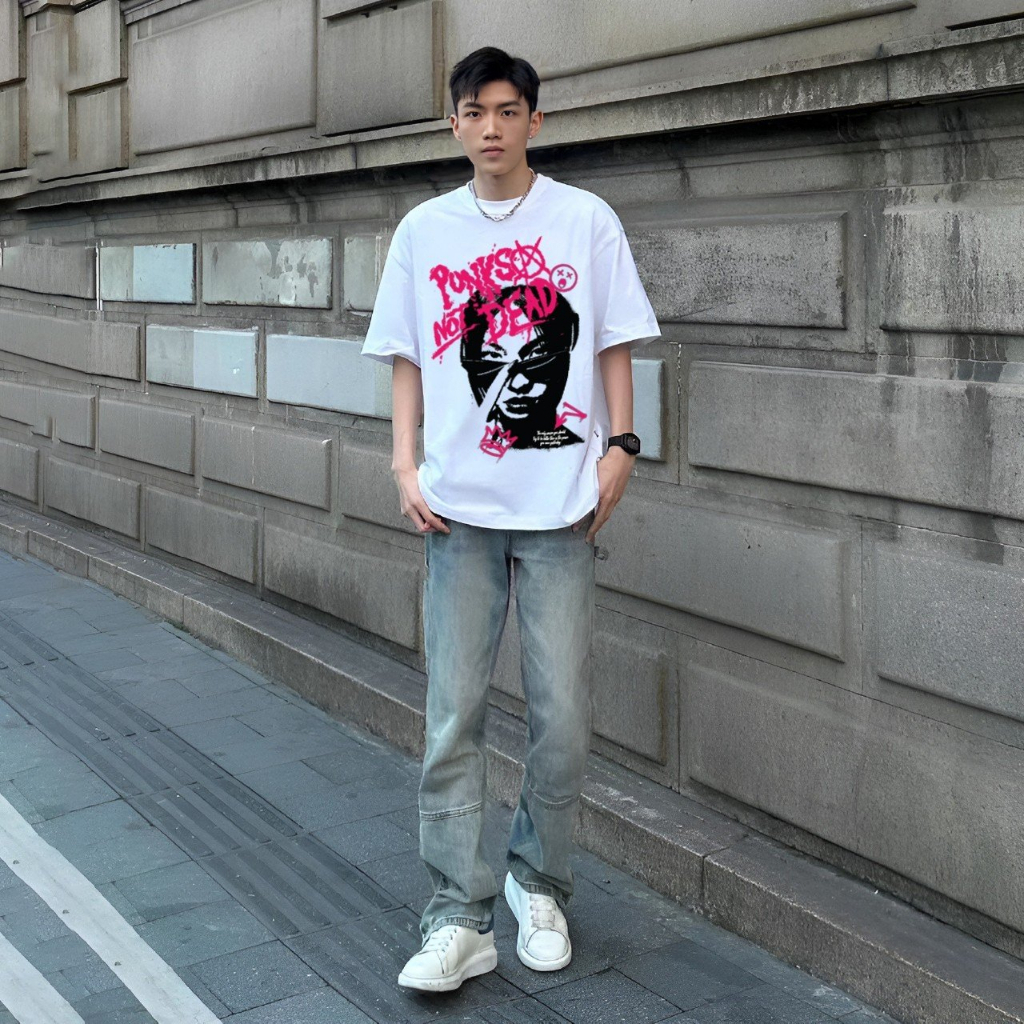 Áo Phông Form Rộng WEED EVERYDAY Cotton 100 Cô gái đeo kính 1494 Tay Lỡ Unisex