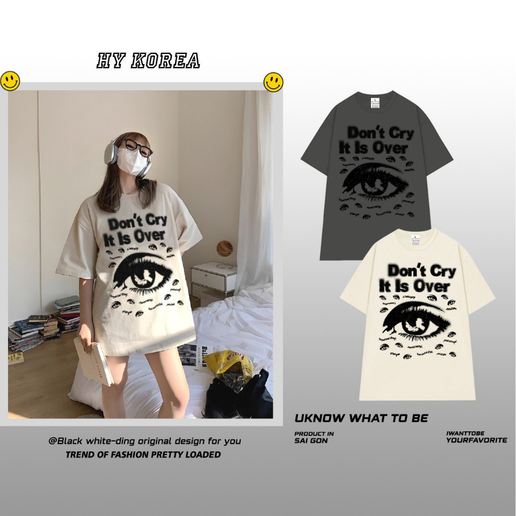 Áo Phông Form Rộng WEED EVERYDAY Cotton 100 Eyes Don't Cry 1491 Tay Lỡ Unisex