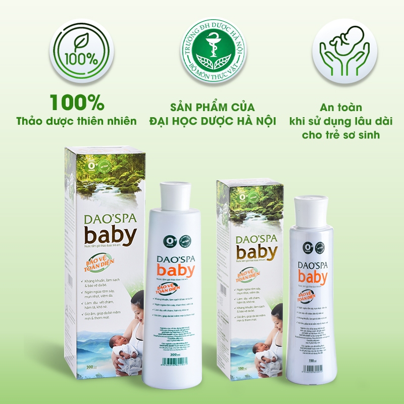 Nước tắm bé thảo dược người Dao Đỏ DK Pharma Dao Spa Baby 150ml