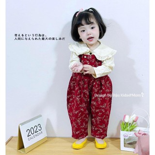 Set yếm nhung thô cho bé gái 1-6t - đậu kids&mom