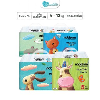 Tã/Bỉm Dán Nabizam UltraThin nội địa Hàn size S44/M40/L36/XL32 Siêu Mềm Mỏng, Siêu Thấm Hút Cho Bé Thoải Mái Hoạt Động