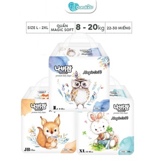 Combo 2 bịch tã/bỉm quần nabizam magic soft hàn quốc size l30/xl26/xxl22 siêu mềm mại, siêu thấm hút cho làn da nhạy cảm