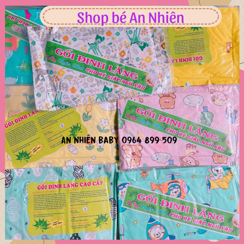 Gối đinh lăng cho sơ sinh và trẻ em vỏ làm từ vải cotton thắng lợi