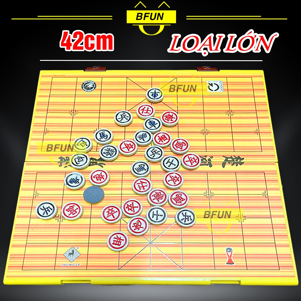 Bộ Cờ Tướng Cao Cấp Nhựa Vân Giả Gỗ LOẠI XỊN Trung Lê - Bàn Cờ Tướng Board Game- Đồ Chơi Giải Trí Bfun