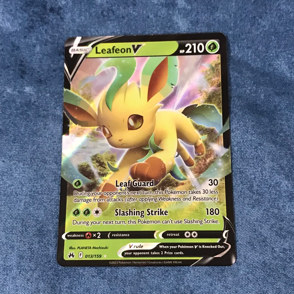 Thẻ hình Pokemon Leafeon V 013/159 - Bài lẻ Ultra Rare tiếng Anh chính hãng