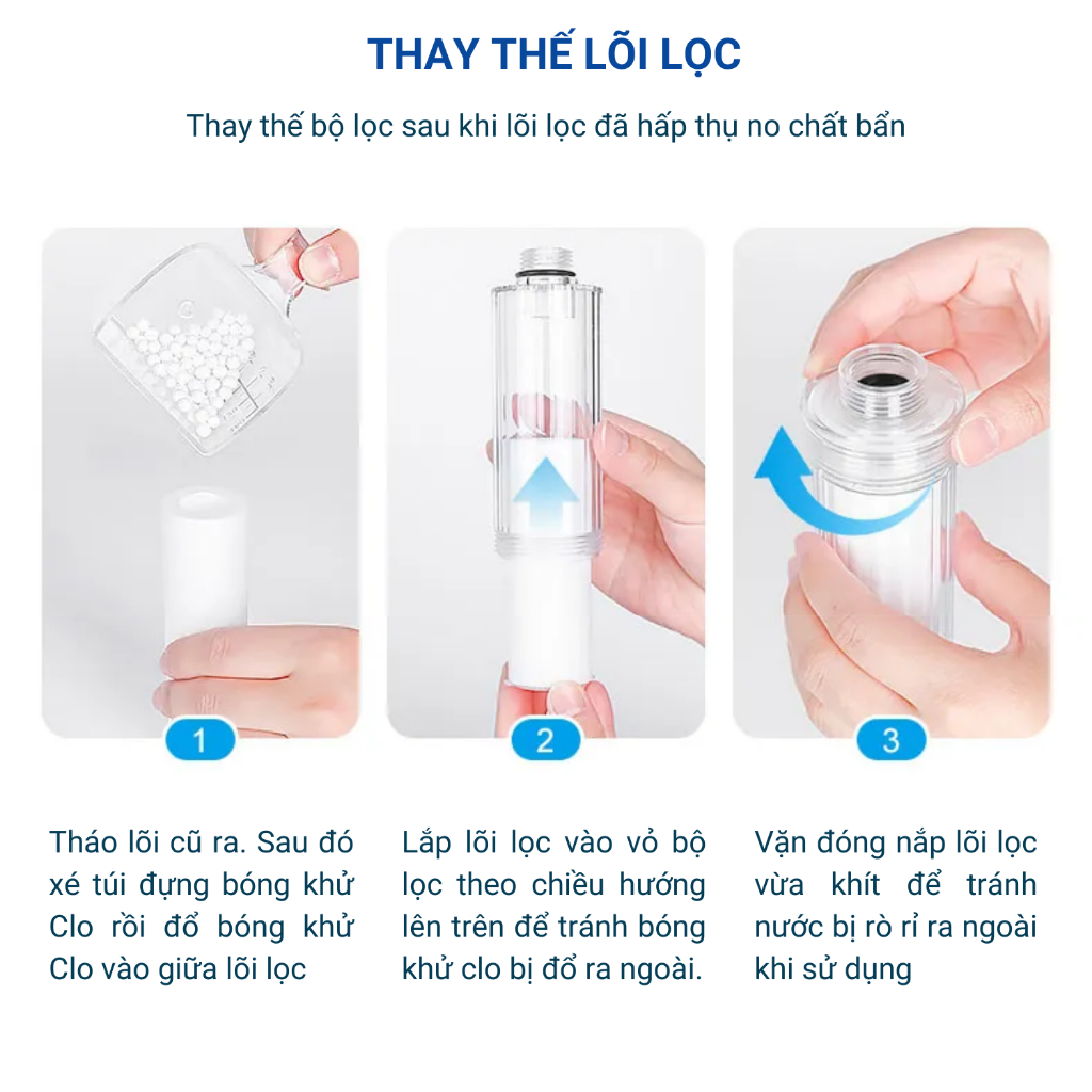 Bộ lọc nước tắm gắn vòi hoa sen LF1