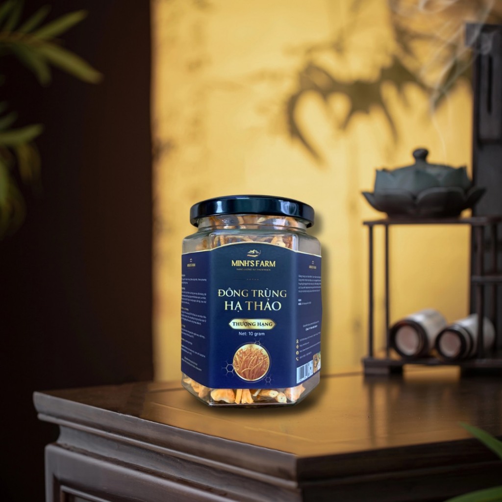 Đông Trùng Hạ Thảo Khô Sấy Thăng Hoa Minh's Farm - Hộp 10g