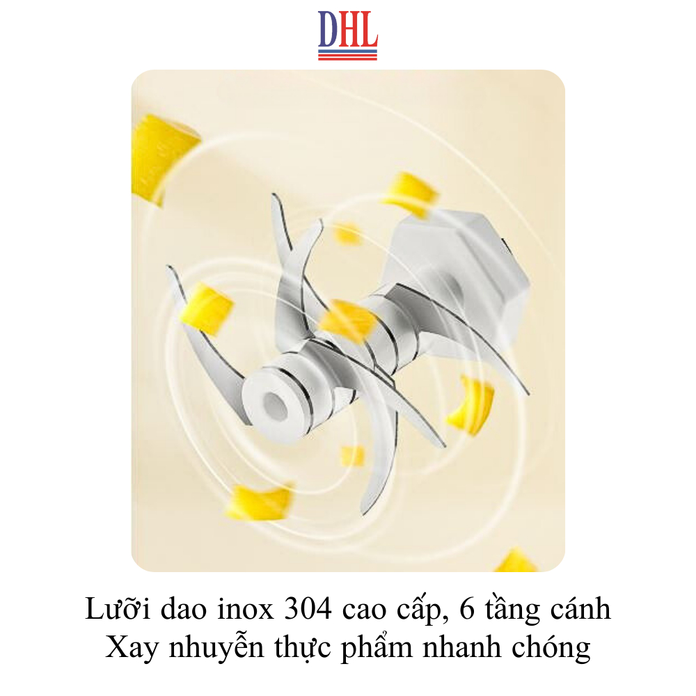 Máy xay mini Mitomo MT-350 cối thủy tinh 6 Lưỡi ,máy xay ăn dặm cho bé, xay thịt cháo sinh tố, tỏi ớt 300ml