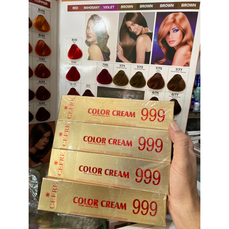 nhuộm siêu dưỡng thời trang chống khô xơ CEFRE COLOR CREAM 999  ITALIA