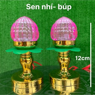 Đèn thờ hoa sen nhí, đèn thờ cao 12cm, đủ màu- đèn thờ phật- đèn thờ cúng, sử dụng mạch led siêu bền