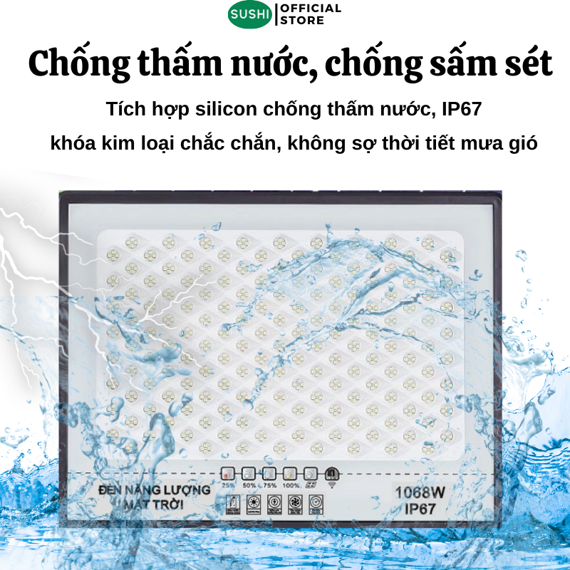 Đèn Năng Lượng Mặt Trời Sushi Loại 1068W Siêu Sáng