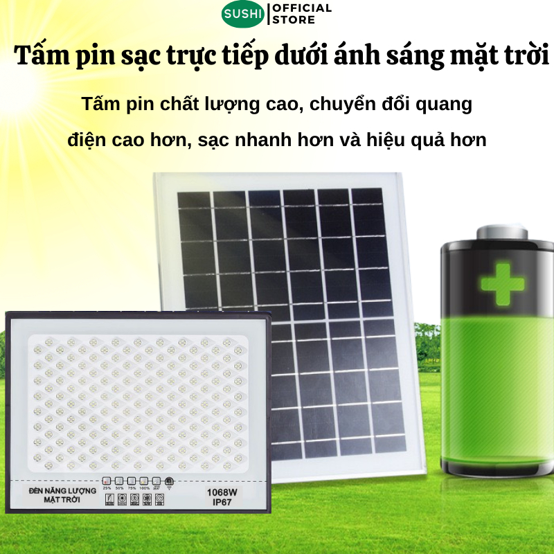 Đèn Năng Lượng Mặt Trời Sushi Loại 1068W Siêu Sáng