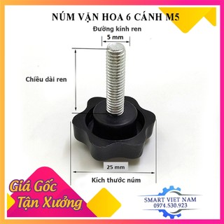 Núm vặn bông mai nhựa ren M5