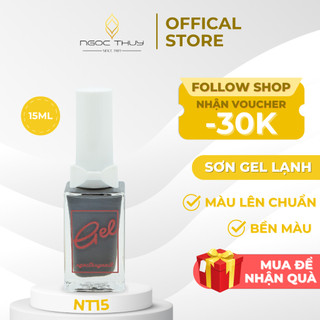 Sơn Móng Tay Gel Lạnh Không Hơ Máy - Ahever - Ngọc Thủy Nail Concept Xám 15ML - Mã NT15 | 81-90