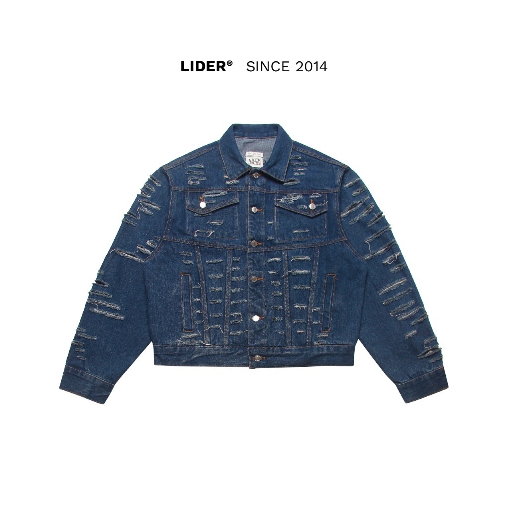 Áo Khoác Jeans Rách Unisex LIDER MR.SCRATCH DENIM JACKET