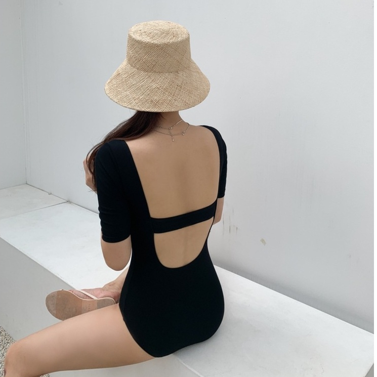 Đồ Bơi Nữ Bikini Lanbishop Đi Biển Liền Thân Khoét Lưng Dây Ngang Secxy Lanbi-045