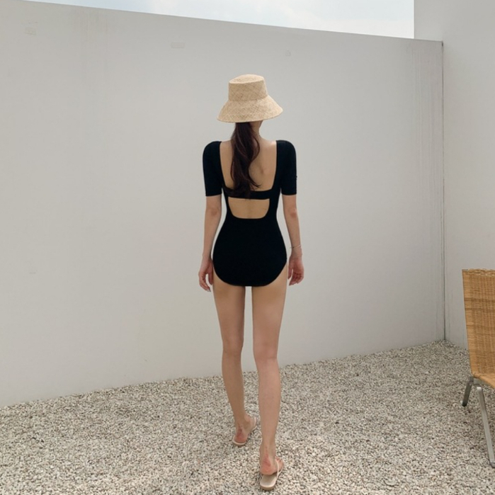 Đồ Bơi Nữ Bikini Lanbishop Đi Biển Liền Thân Khoét Lưng Dây Ngang Secxy Lanbi-045
