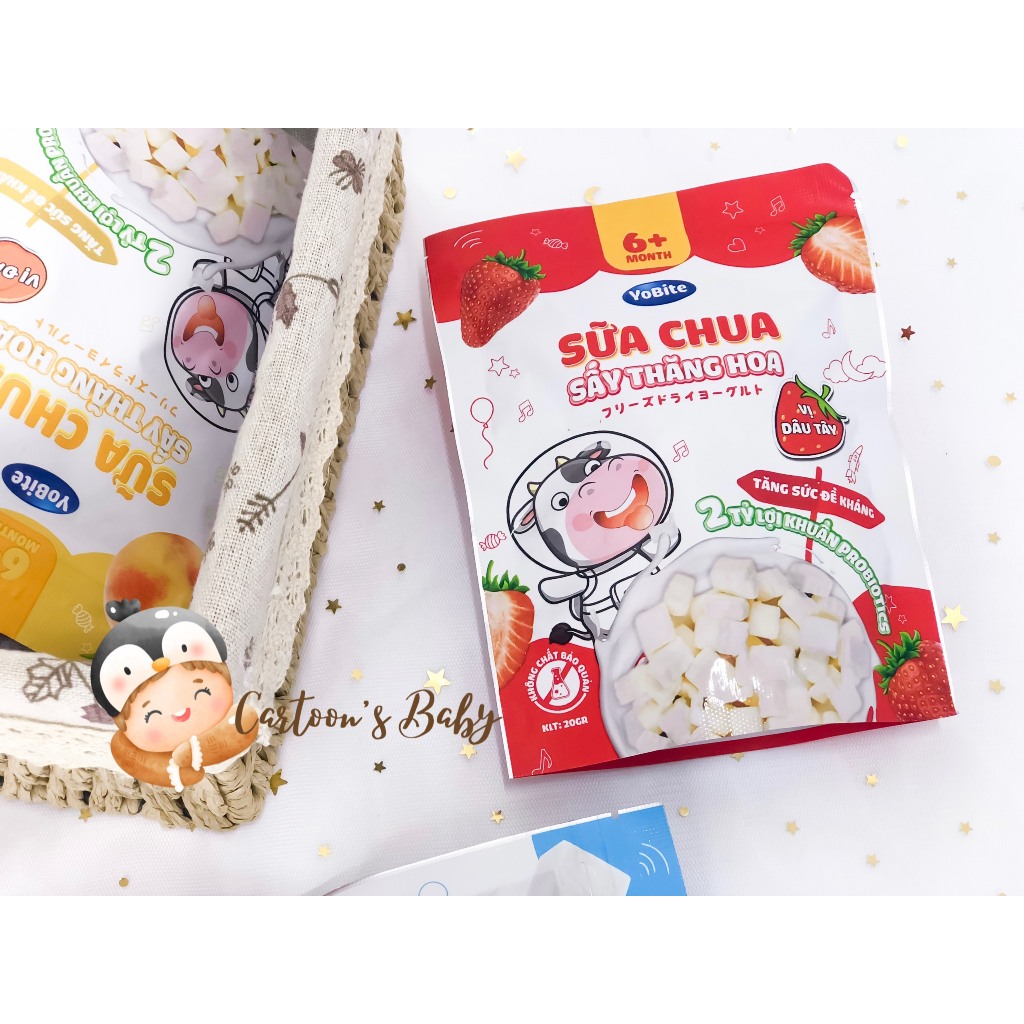 SỮA CHUA YoBite sấy thăng hoa 6m+