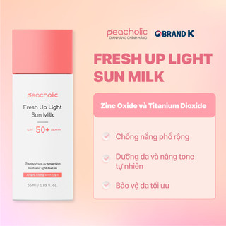 Sữa chống nắng nâng tone Peacholic Fresh up Light Sun Milk 55ml